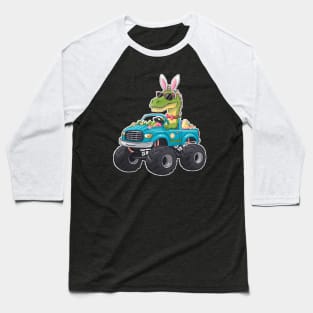 Happy Easter Monster Truck - funny dinsoaur trucker Baseball T-Shirt